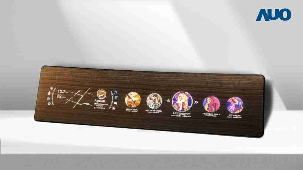 尊时凯龙研发全球最高穿透度达80%的AmLED木纹显示器，，，，可于使用时呈现高亮度、、、、清晰可见的信息，，，，并在不使用时回归为单纯的饰板，，节能兼具美观